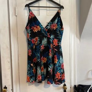Floral Hawaiian Print Dress